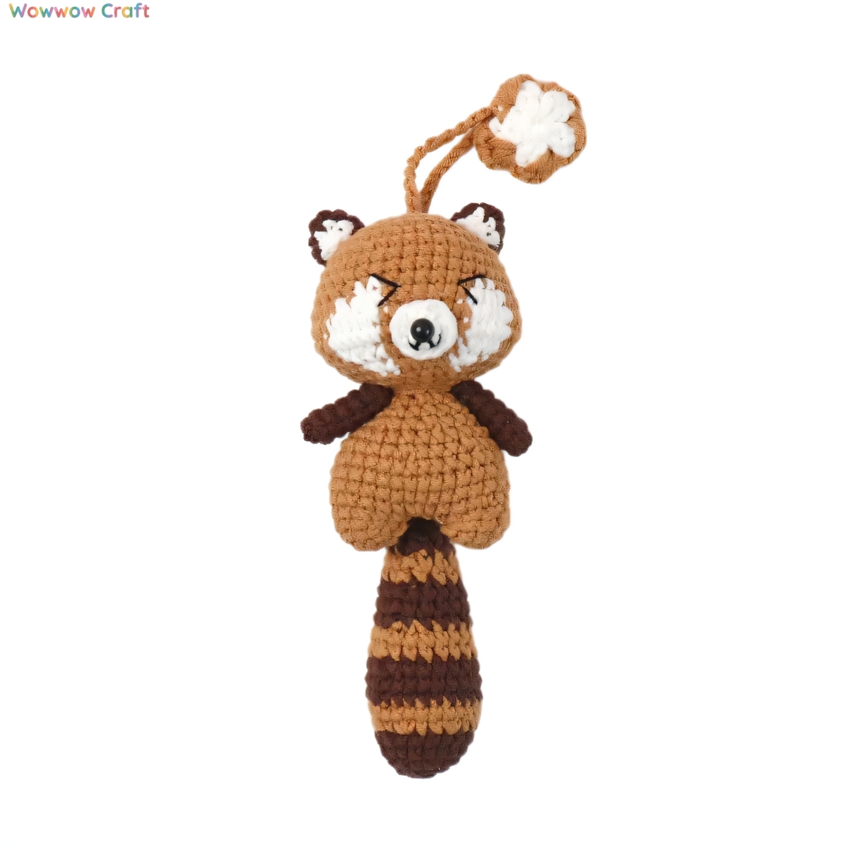 Pendants,Crochet Doll,Cute Handmade Crocheted Crying Raccoon Doll - Hand-Crochet Doll